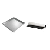 Washer Drip Pan with Anti-Vibration Pad - 32 In. X 30 In. X 2.5 In. Galvanized Steel